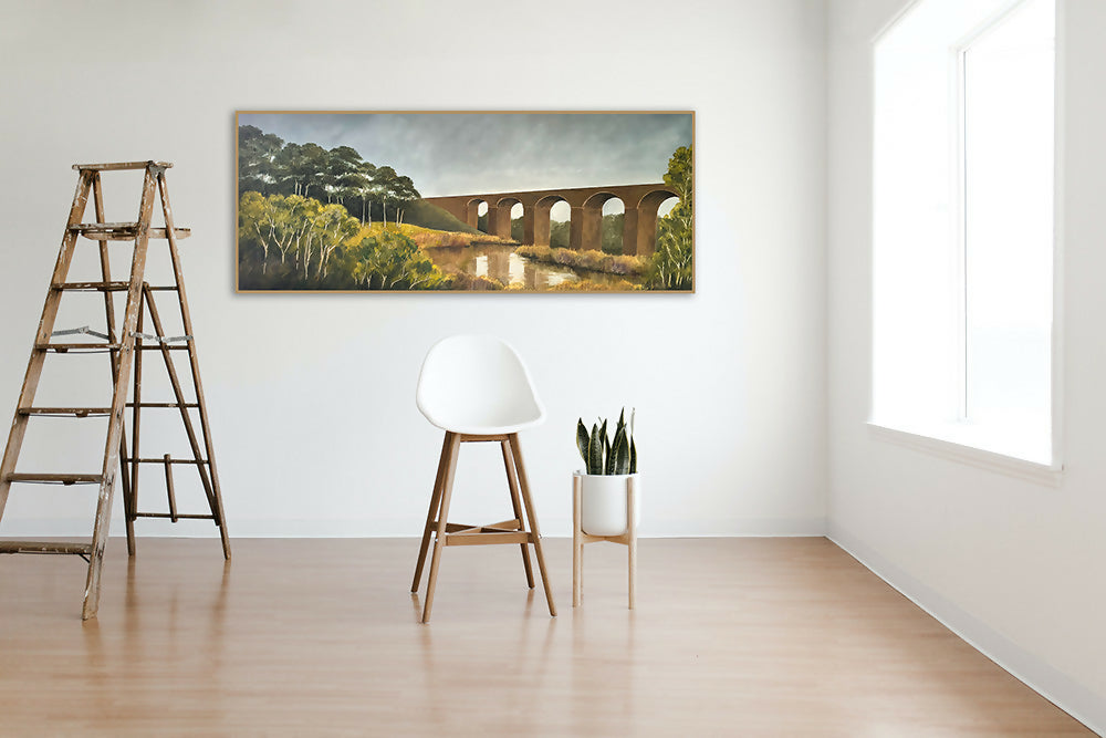 The Viaduct at Malmsbury-by-Pamela Gleeson-original art-Gioia