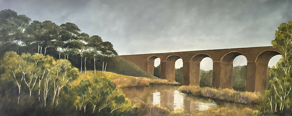 The Viaduct at Malmsbury-by-Pamela Gleeson-original art-Gioia
