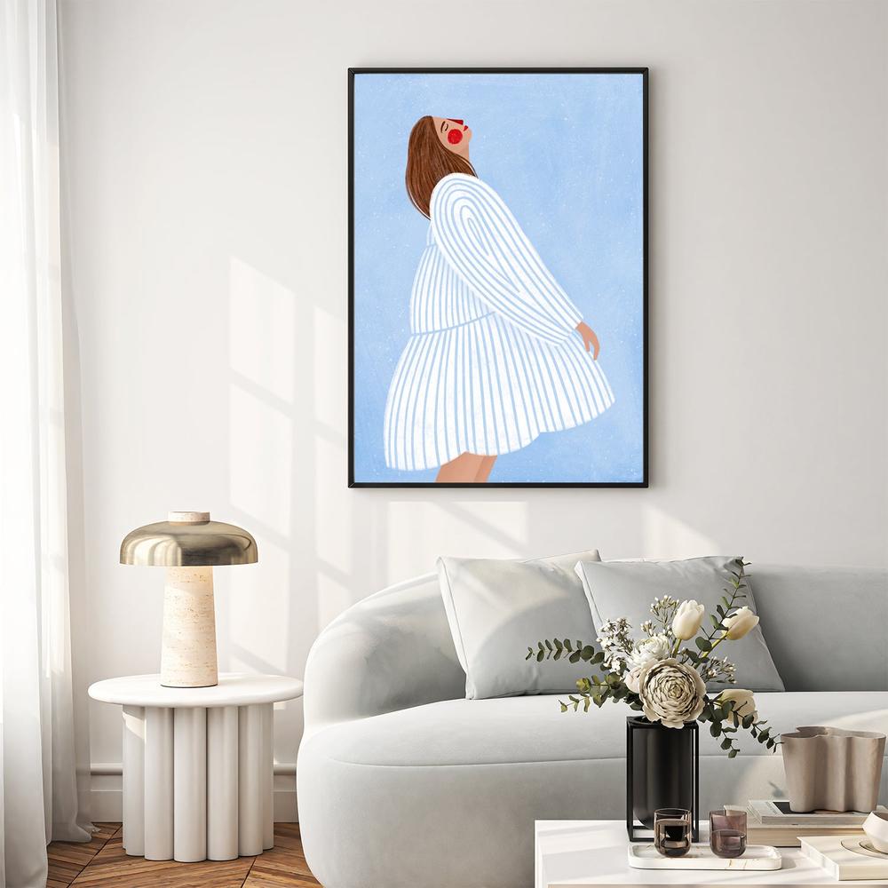 The Woman With The Blue Stripes