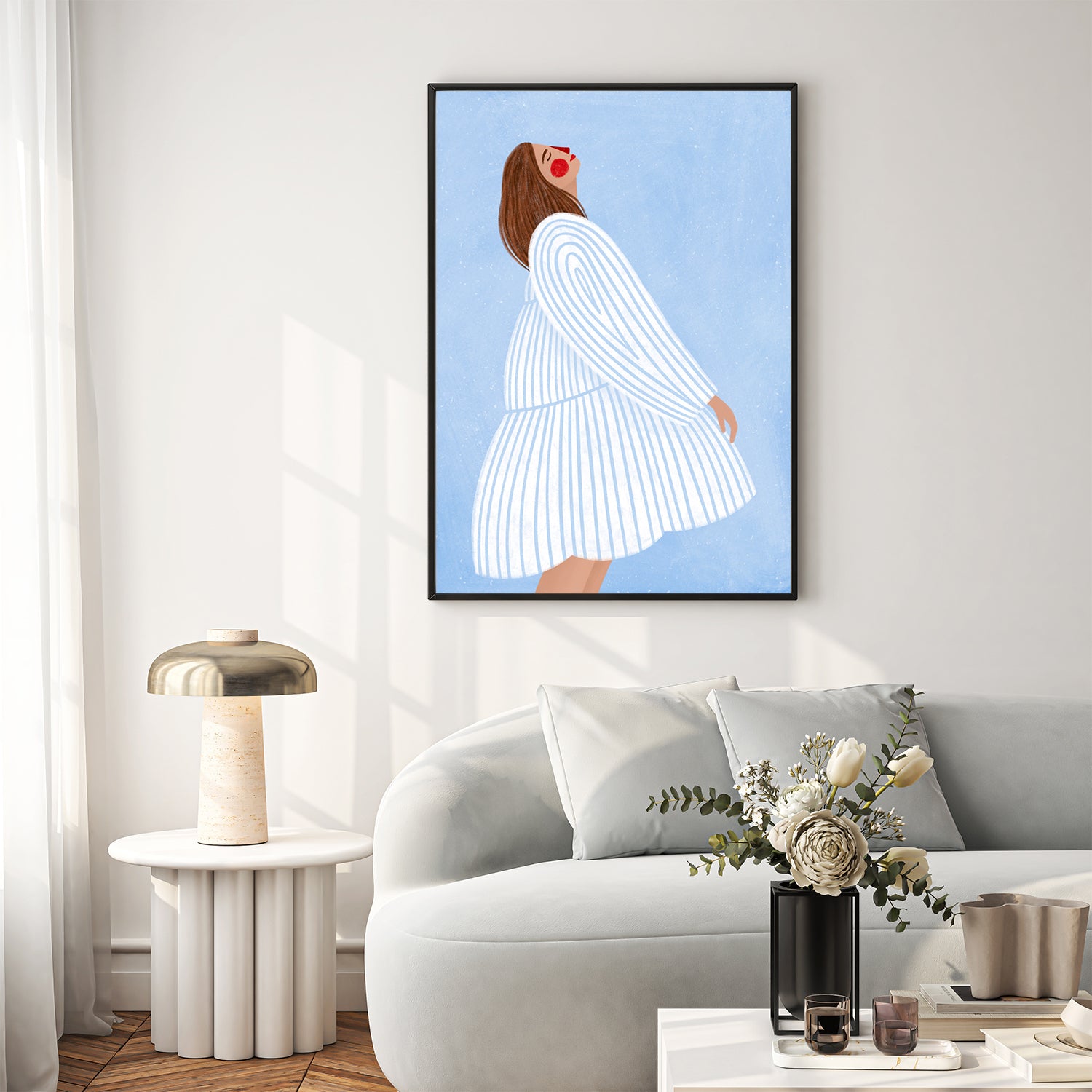 The Woman With The Blue Stripes