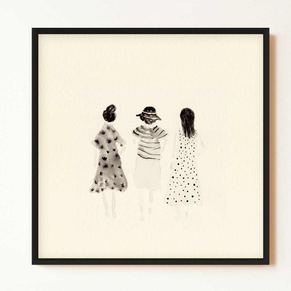 Three Women , Original Artwork-by-Danushka Abeygoda-original art-Gioia