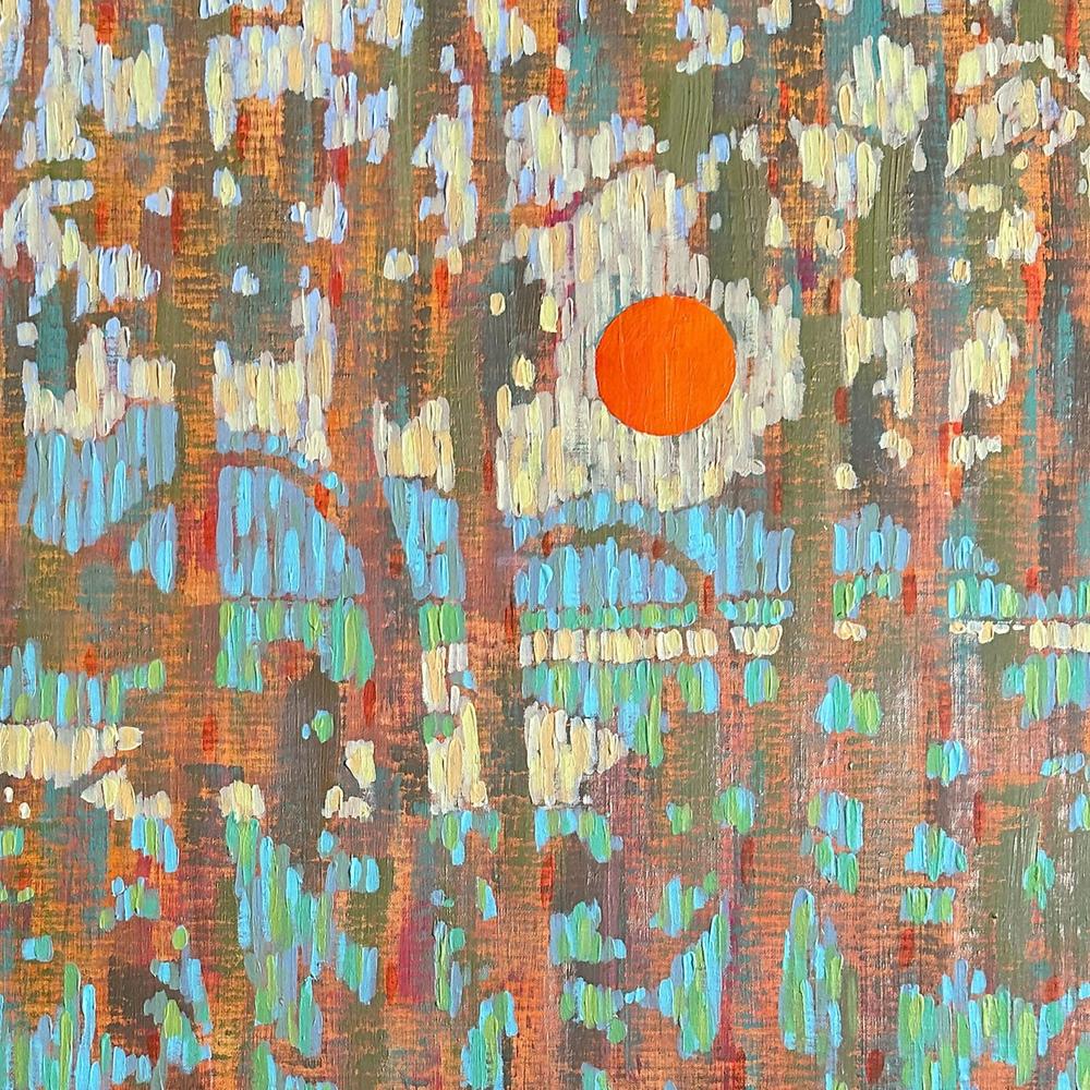 Through the Pine Branches - Original Painting by Ekaterina Prisich-by-Ekaterina Prisich-original art-Gioia