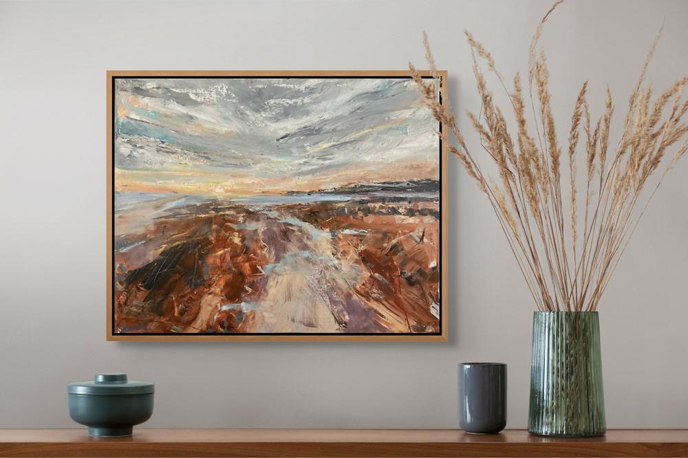 Tide at Days Edge-by-Claire Skeet-original art-Gioia