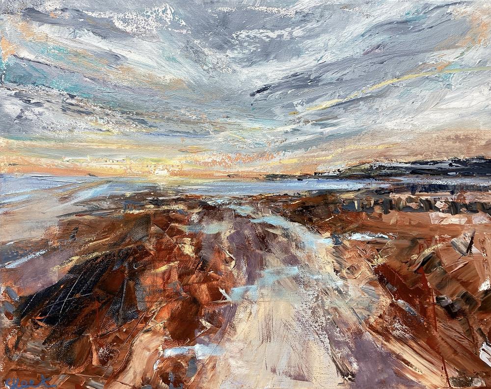 Tide at Days Edge-by-Claire Skeet-original art-Gioia