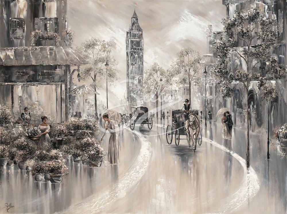 Timeless Scent, London, Original Hand-Painted Canvas By Isabella Karolewicz-by-Isabella Karolewicz-original art-Gioia