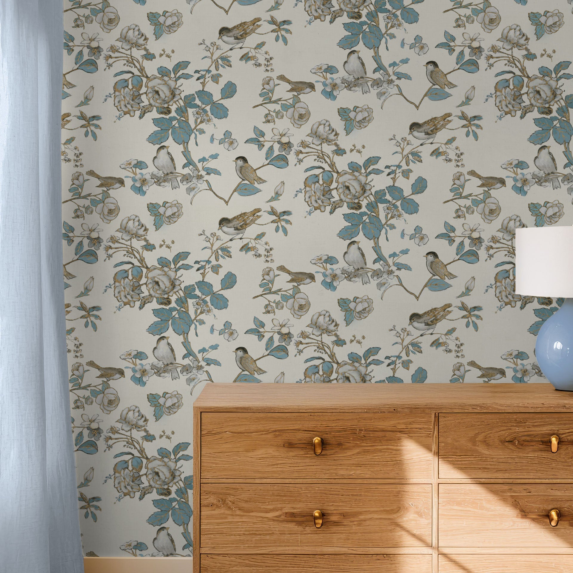 Toile Birds Pattern IB-wallpaper-eco-friendly-easy-removal-Emily Adams-2