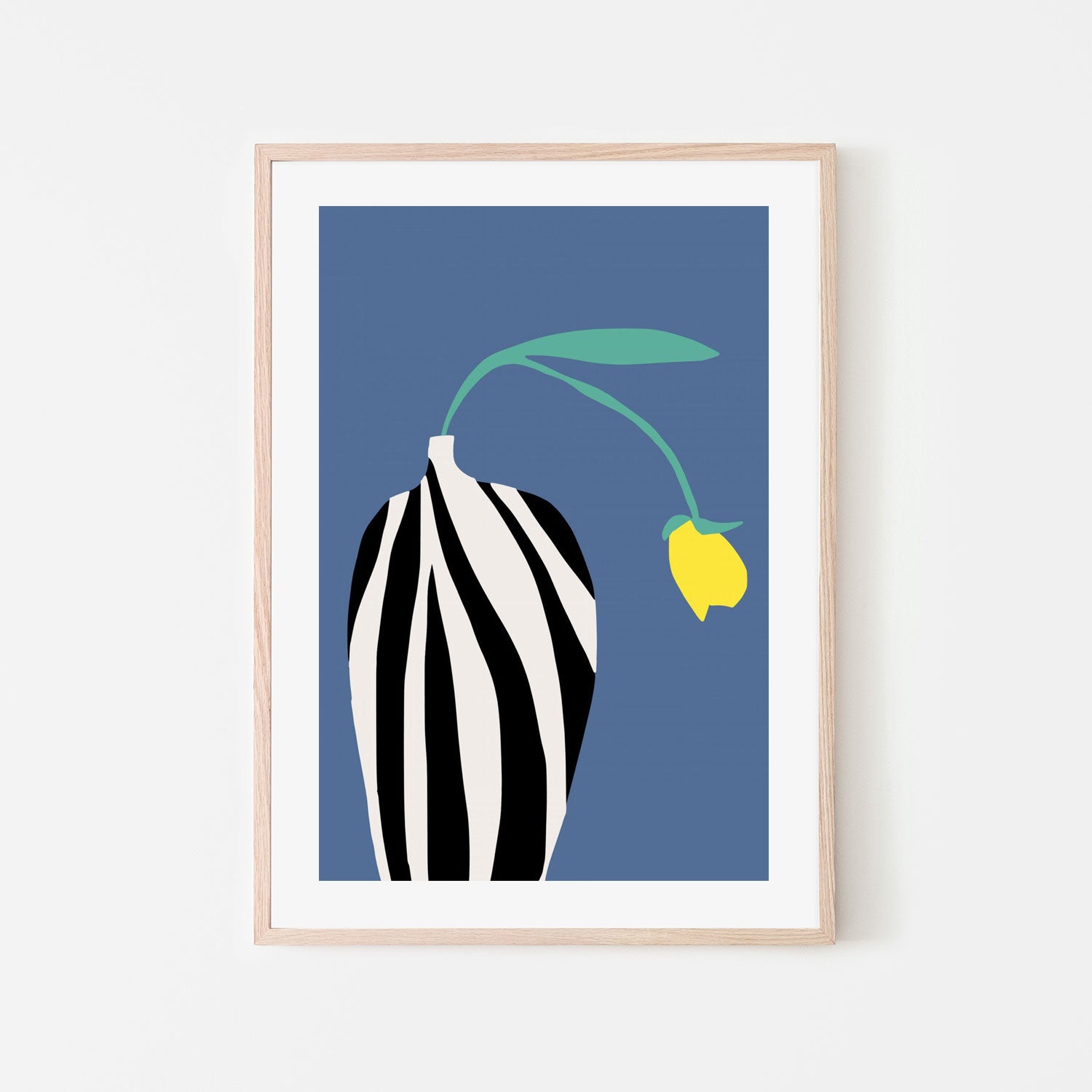 Tulip In Zebra Striped Vase