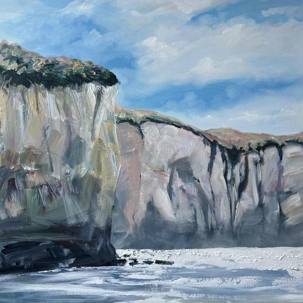 Tunnel Beach Dunedin, Original Hand-Painted Canvas By Meredith Howse-by-Meredith Howse-original art-Gioia