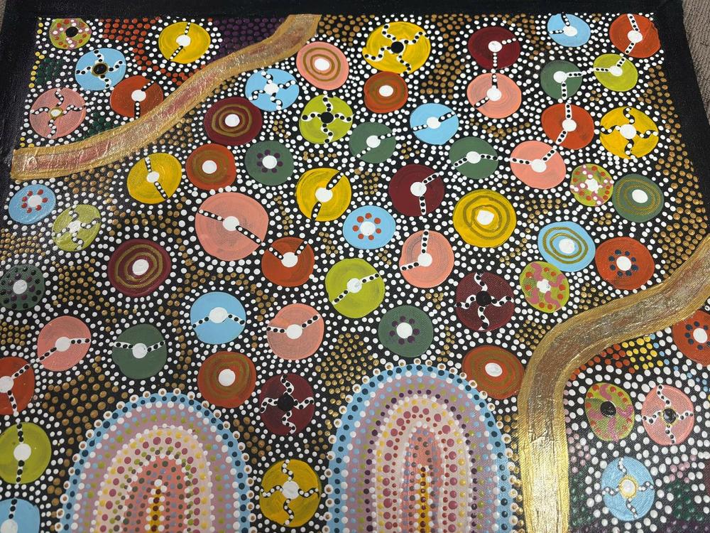 Two Sisters Under The Night Sky, Original Hand-Painted Canvas By Tahni Derbin , By Tahni Derbin-by-Tahni Derbin-original art-Gioia