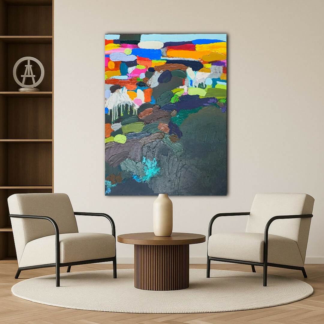 Upper East Cliff-by-Sadik Stitch-original art-Gioia