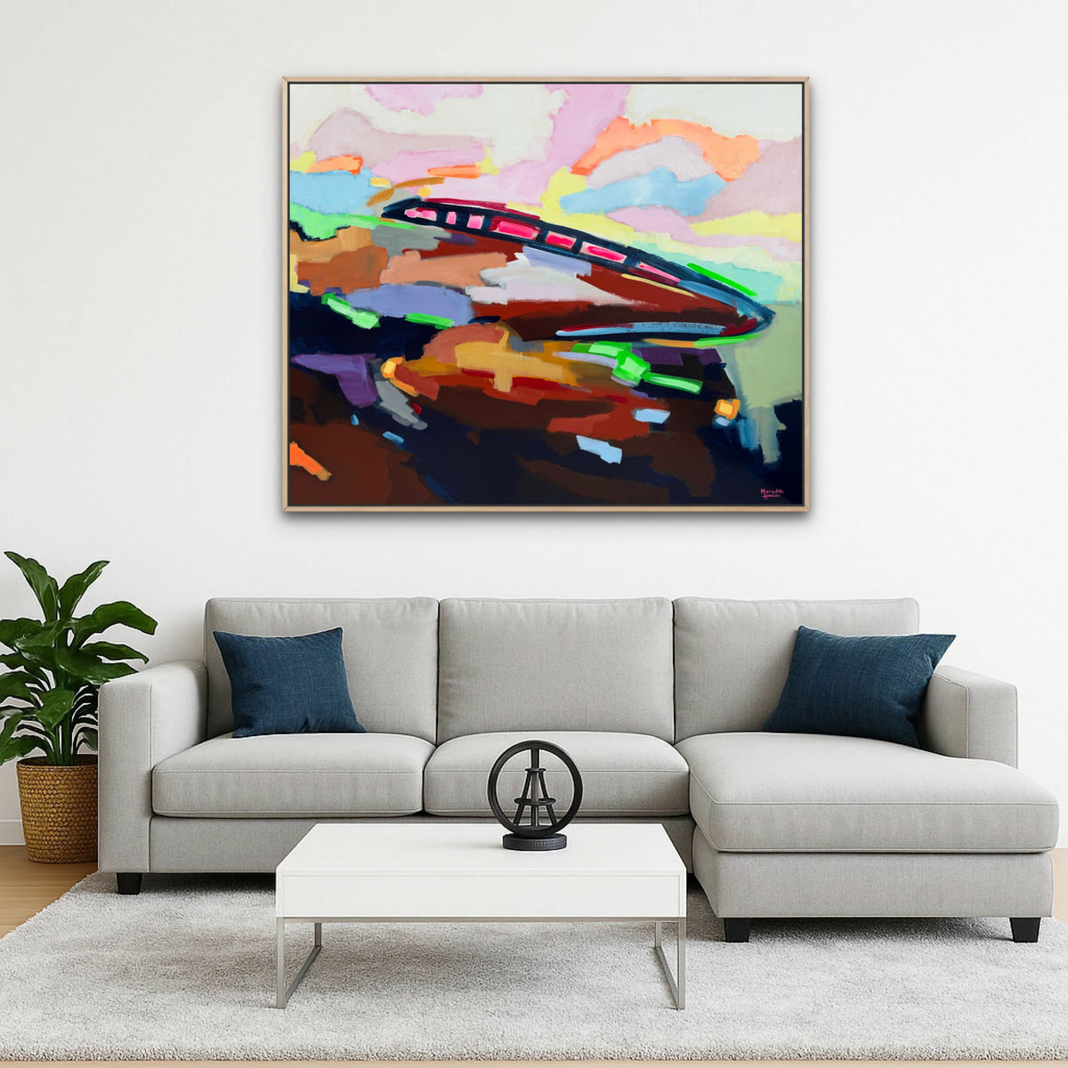 Bullet Train Blast. Original hand-painted artwork by Meredith Howse.
