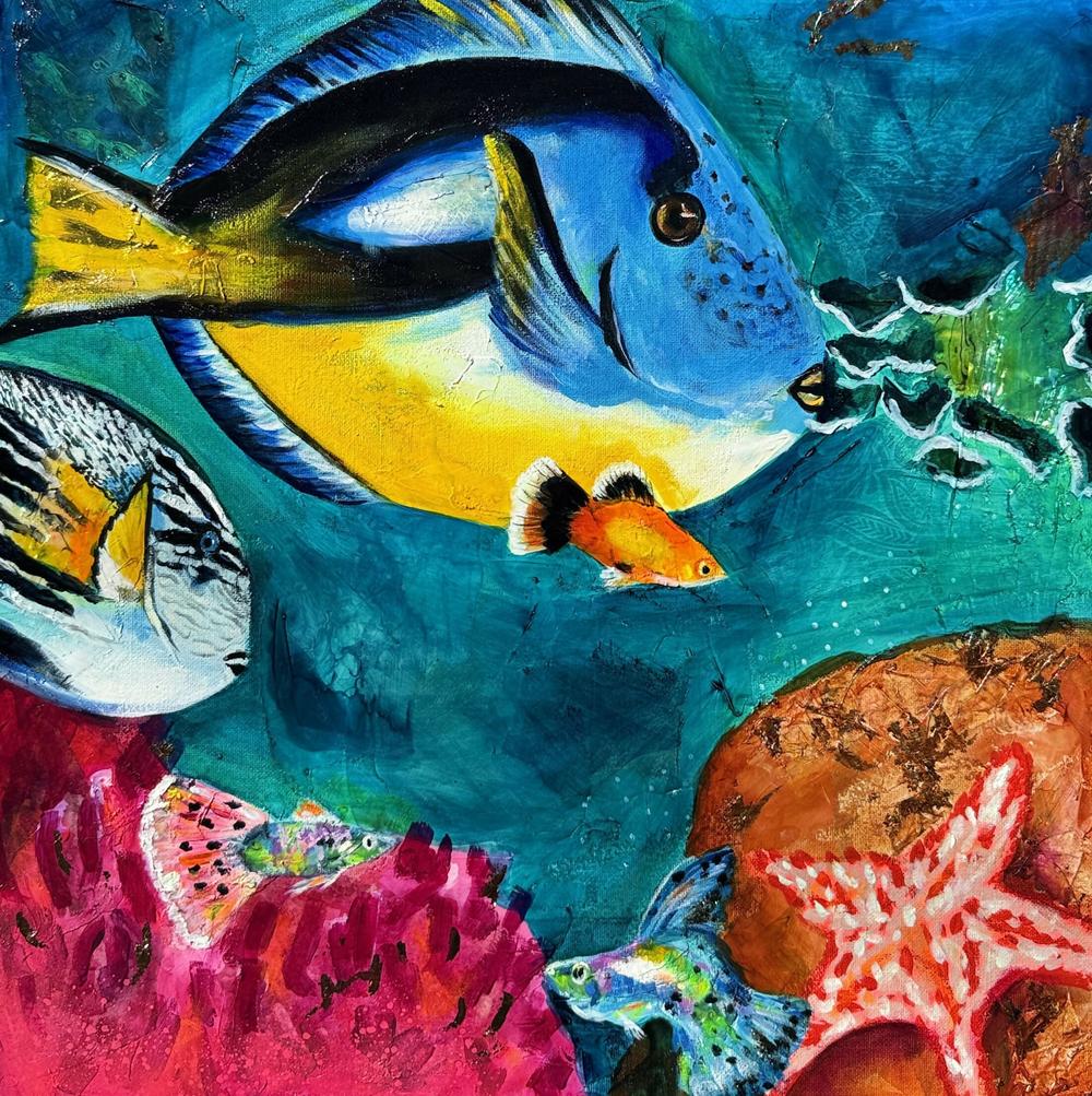 Vivid Waters , Original Artwork-by-Emily Birdsey Fine Art-original art-Gioia