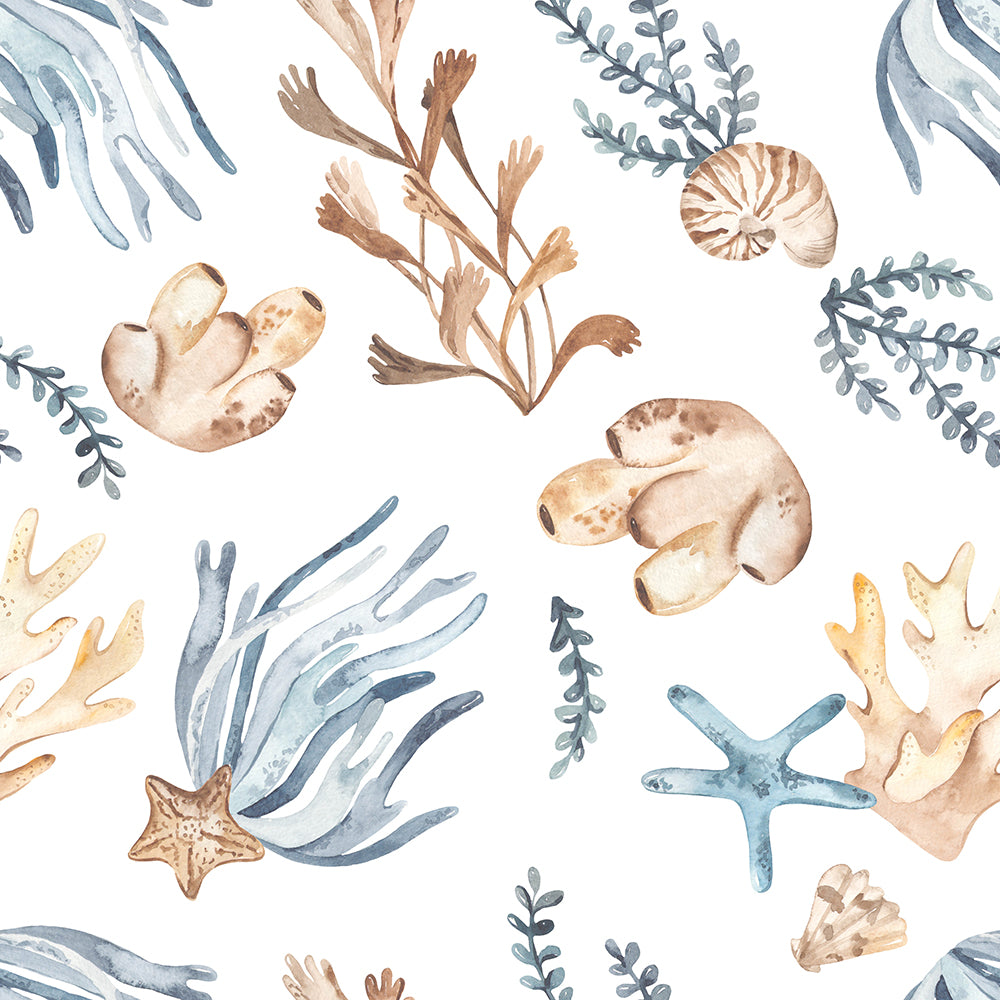 Watercolor Underwater Life-wallpaper-eco-friendly-easy-removal-Gioia Wall Art-1