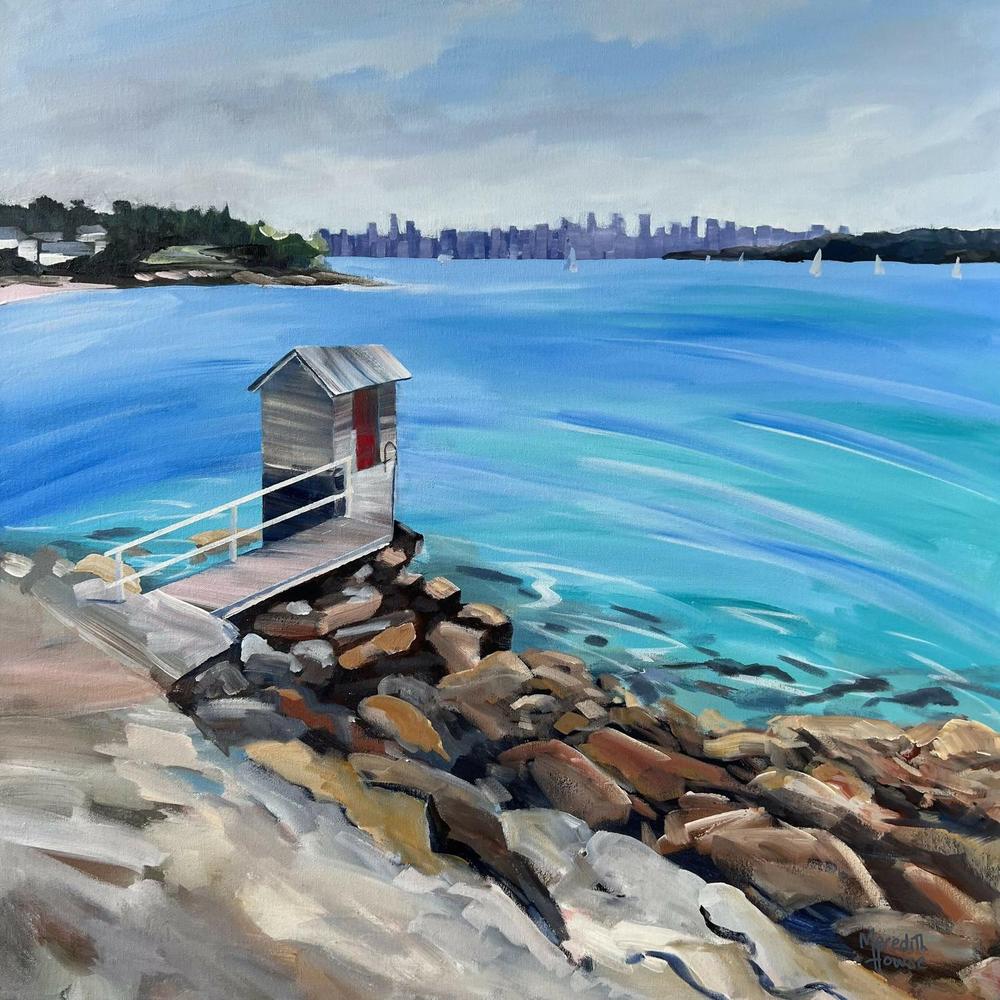 Watsons Bay, Original Hand-Painted Canvas By Meredith Howse-by-Meredith Howse-original art-Gioia