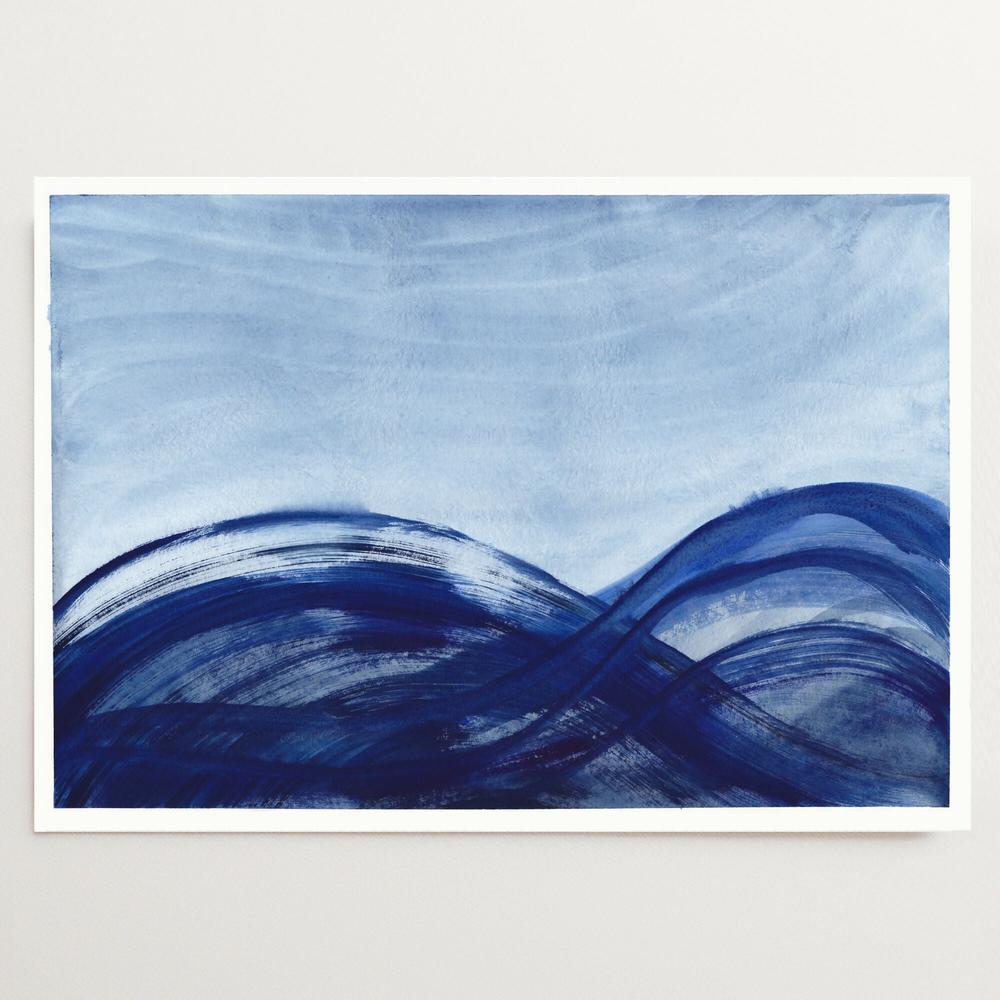 Waves In Flow, Original Artwork By Danushka Abeygoda-by-Danushka Abeygoda-original art-Gioia