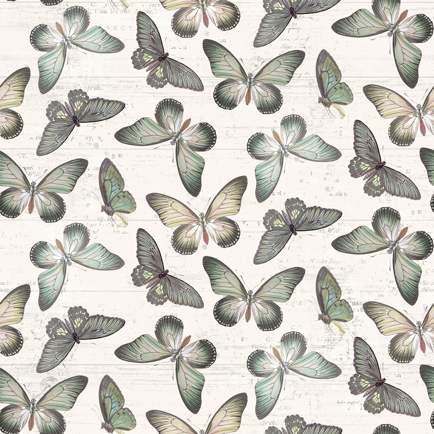 Weathered Garden Pattern II, Wallpaper