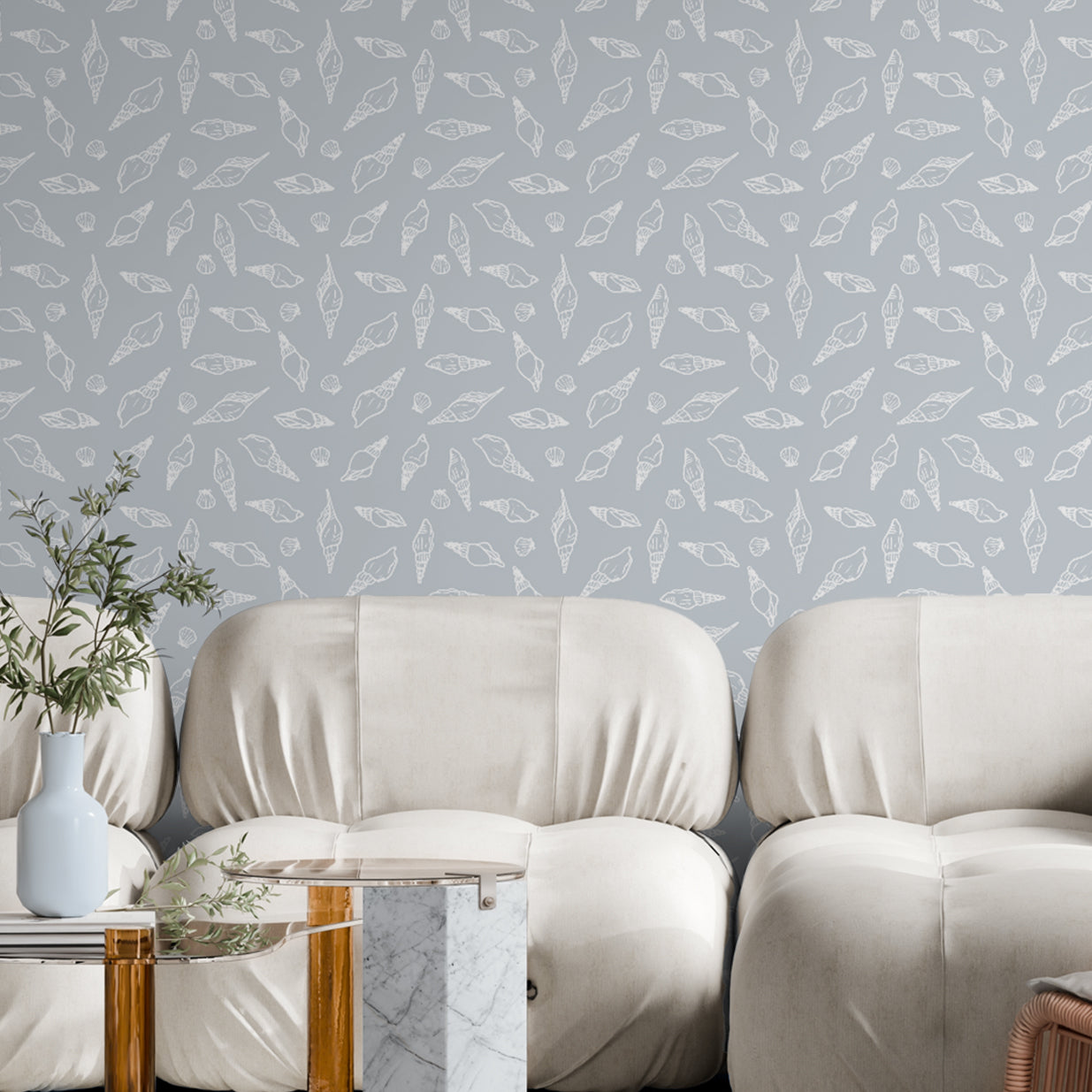 Whelk And Scallops-wallpaper-eco-friendly-easy-removal-Gioia Wall Art-2