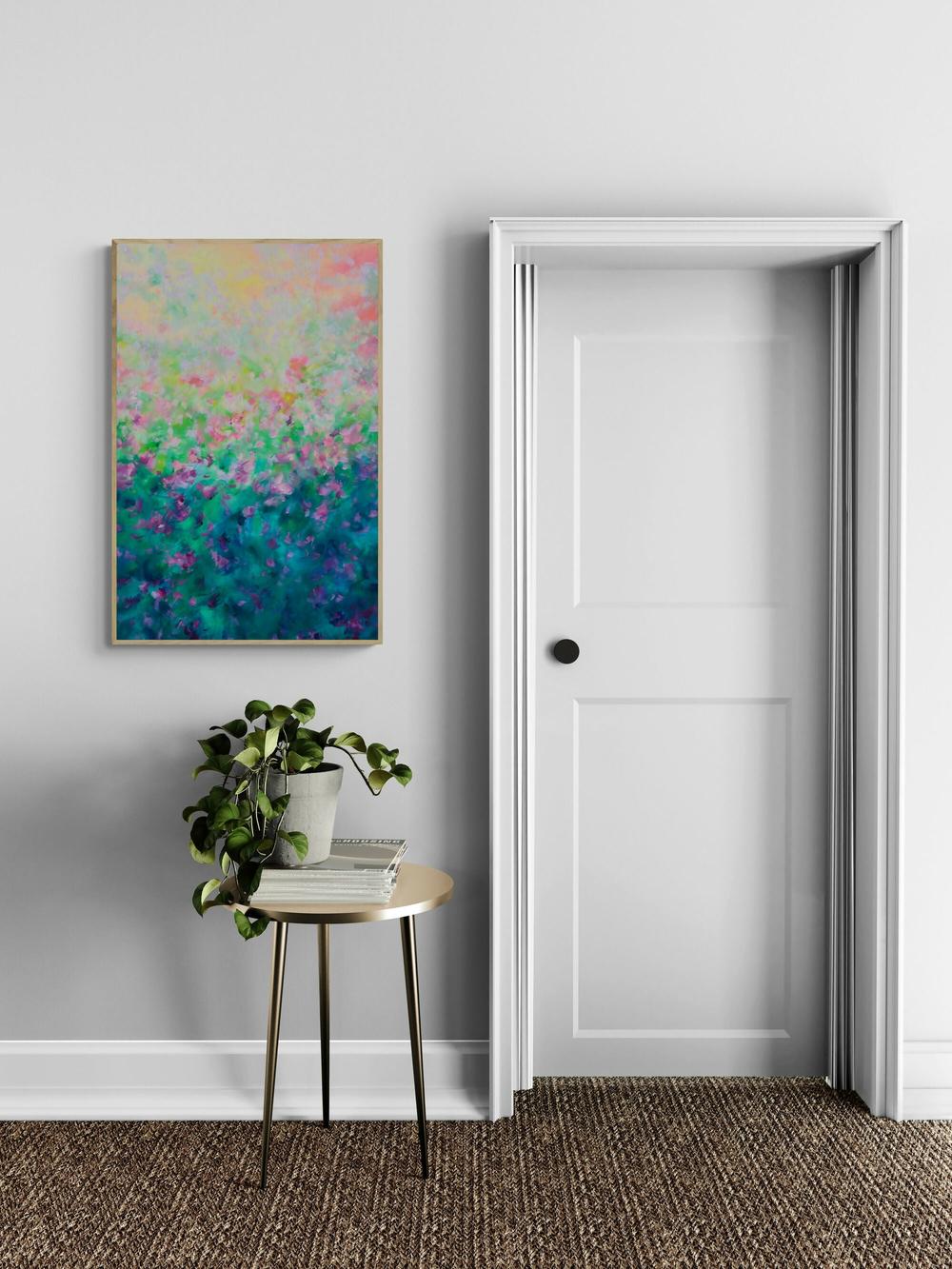 Where petals meet the sunset , Original Artwork-by-Katherine Spiller-original art-Gioia