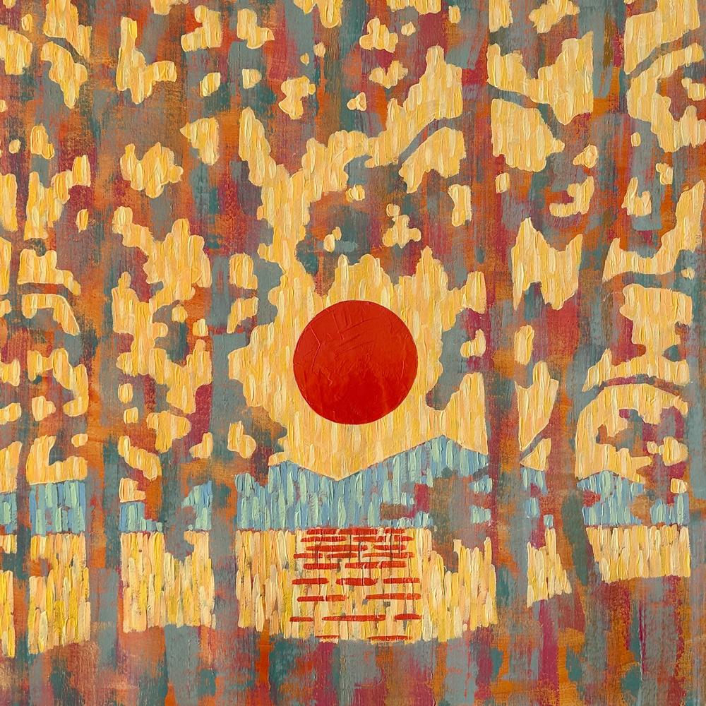 Where the Sun Meets the Pines - Original Painting-by-Ekaterina Prisich-original art-Gioia