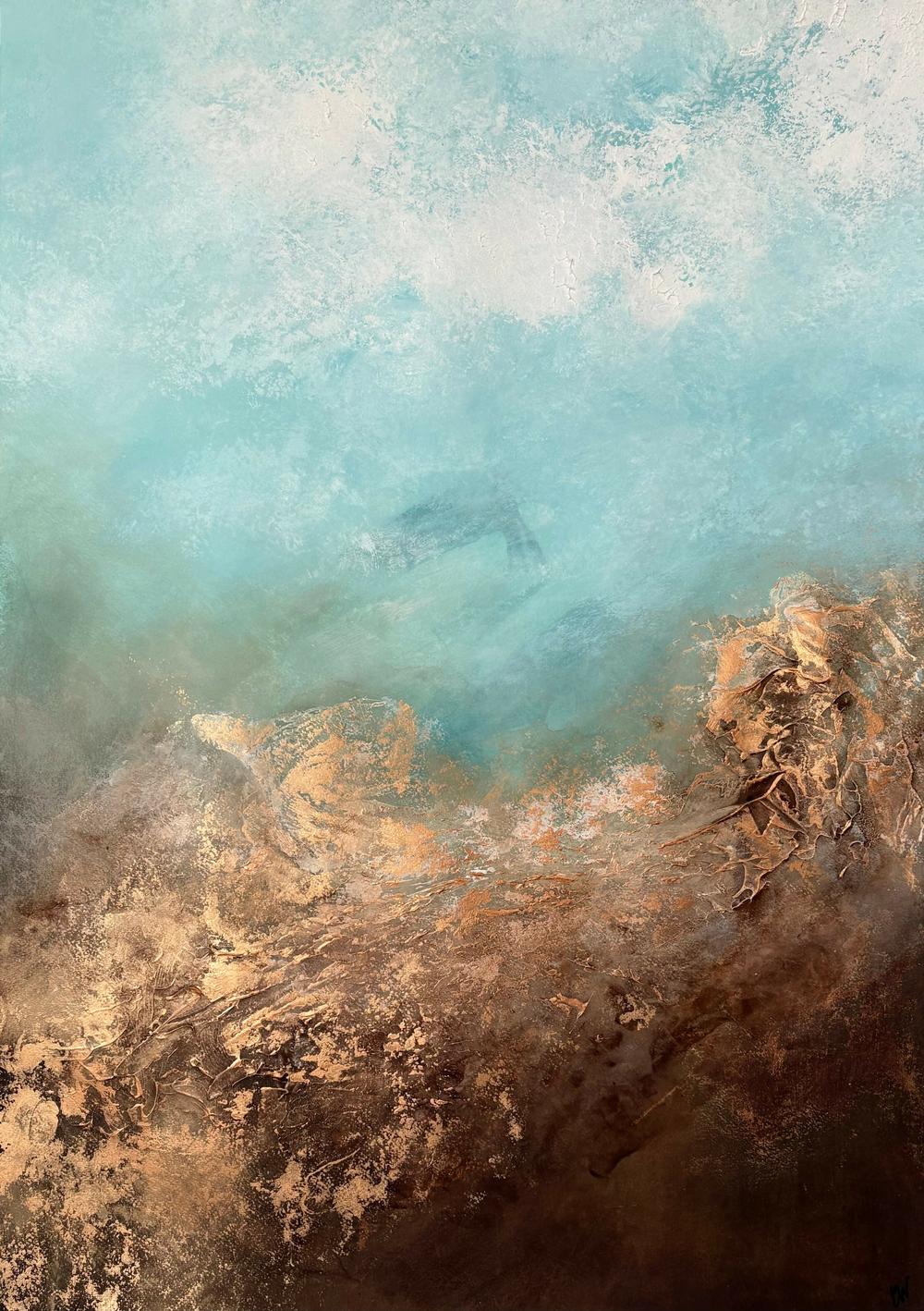 Whispers In Gold-by-Carrie Welsh-original art-Gioia