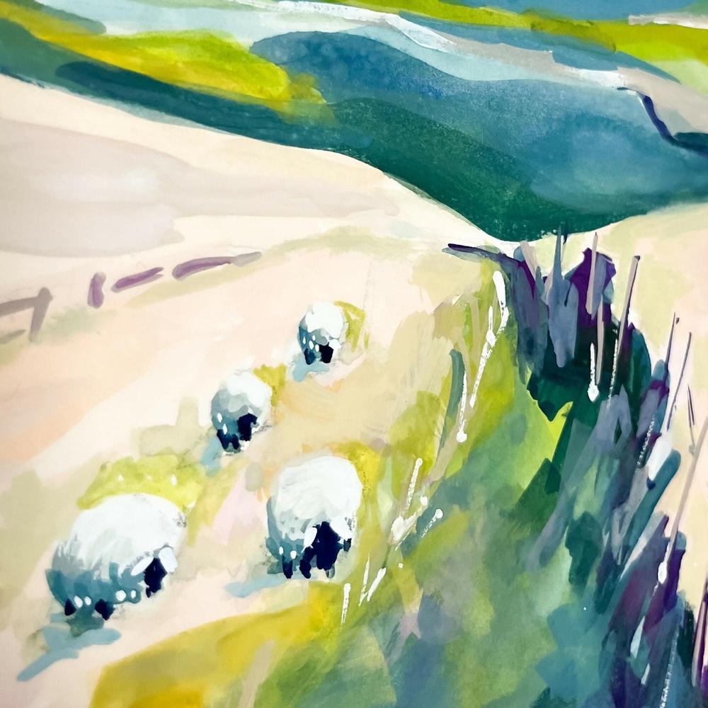 Whispers Of The Meadow Gouache Original Painting-by-Lucrecia Caporale-original art-Gioia