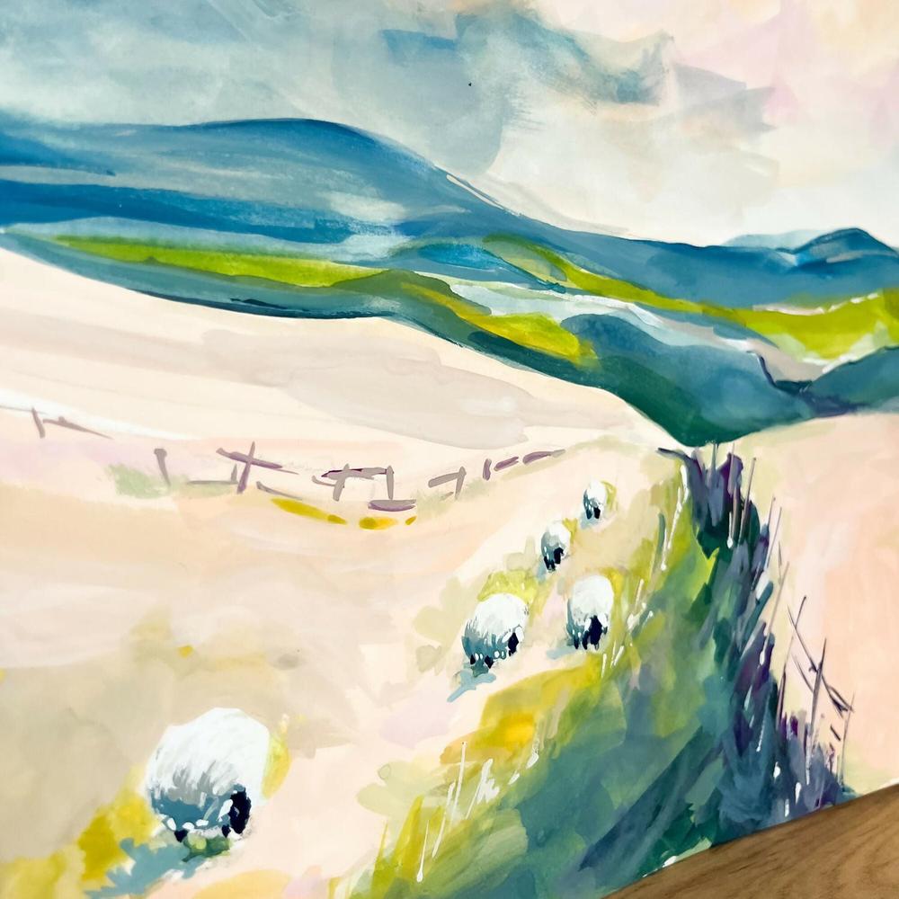 Whispers Of The Meadow Gouache Original Painting-by-Lucrecia Caporale-original art-Gioia