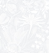 White Tropicana Wallpaper