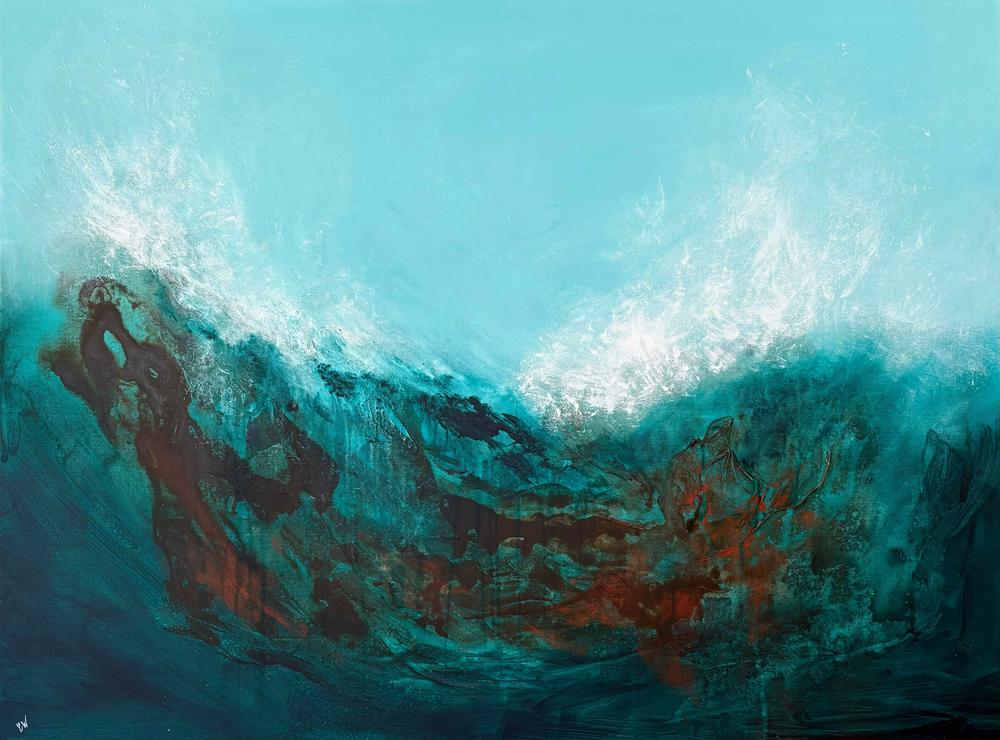 Wild Sea-by-Carrie Welsh-original art-Gioia