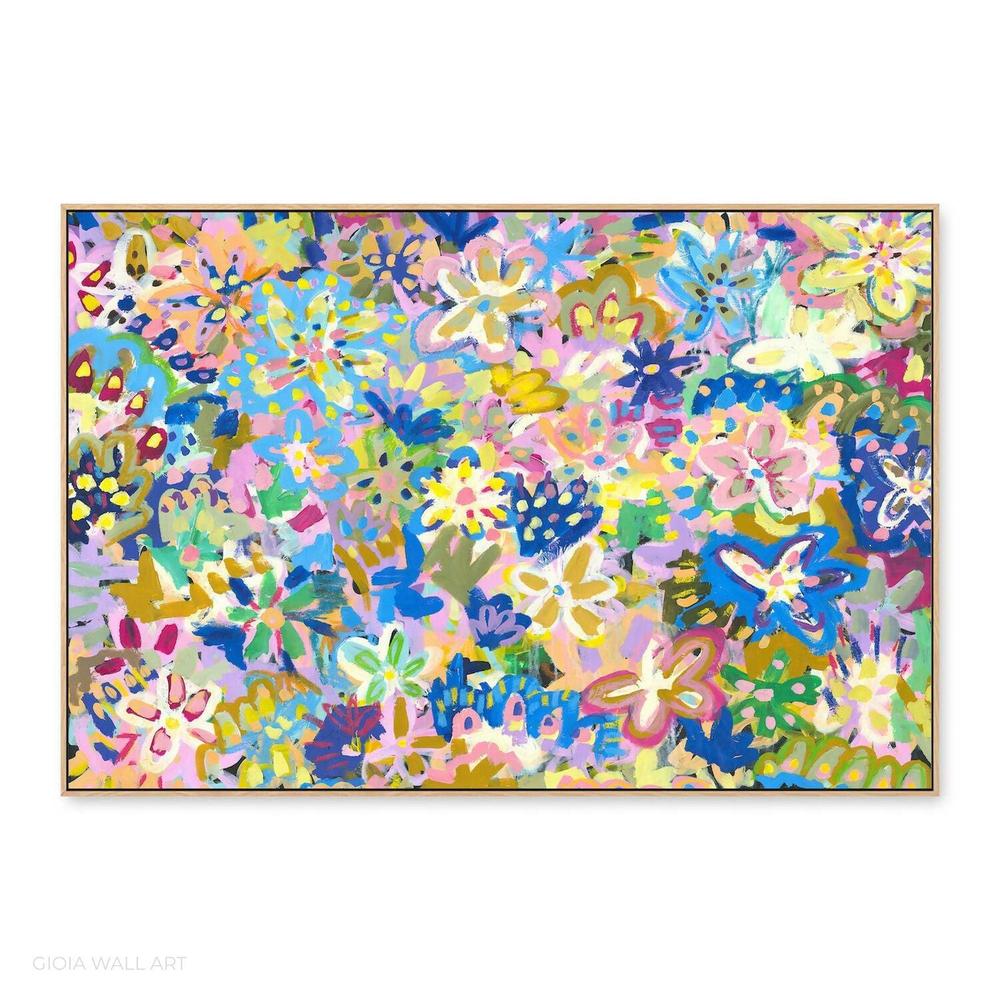 Wildflower Heart, Acrylic on Canvas, 90x115cm, By Victoria Corcoran , Original Artwork-by-Victoria Corcoran-original art-Gioia