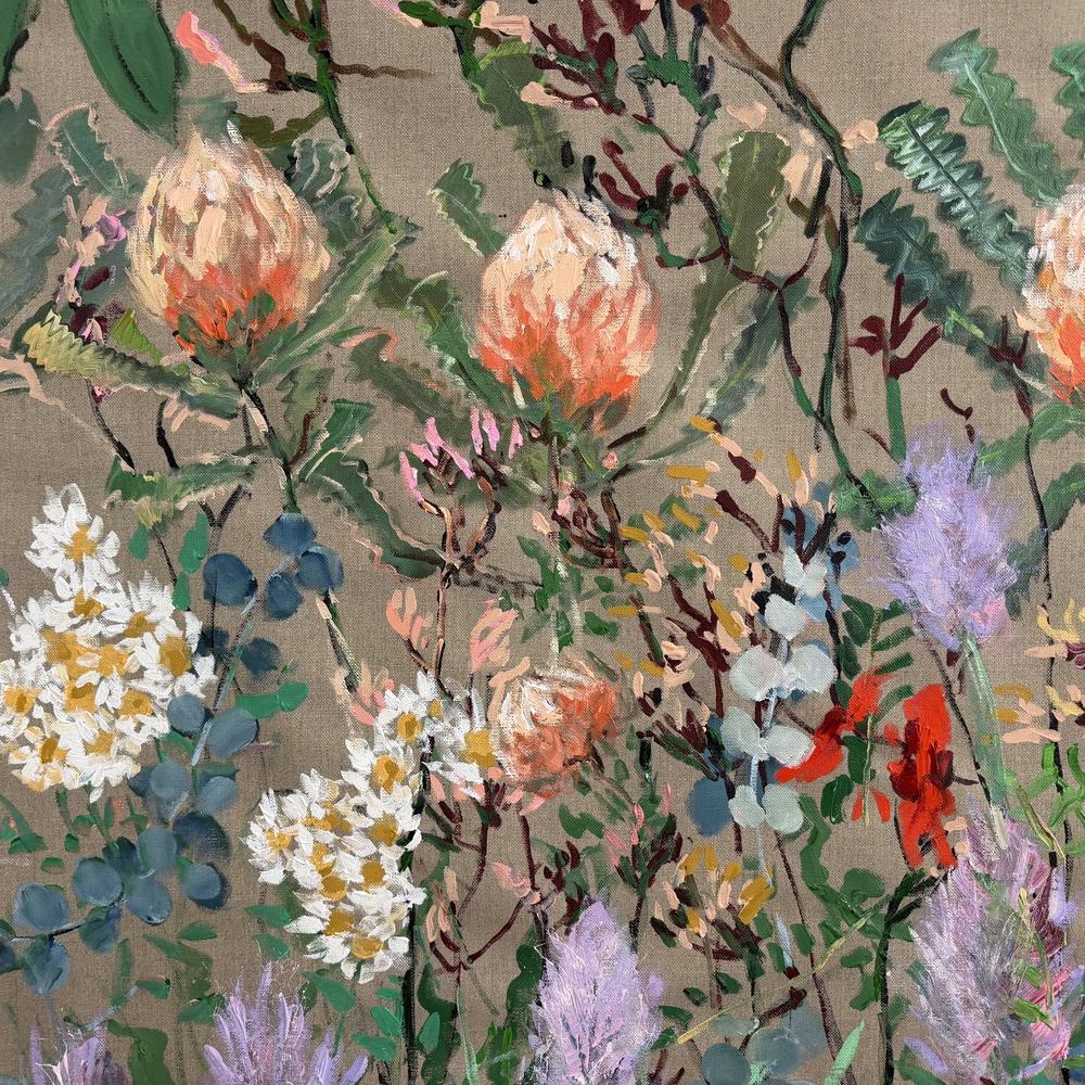 Wildflower Linen. Original hand-painted artwork by Meredith Howse.-by-Meredith Howse Original Art-original art-Gioia
