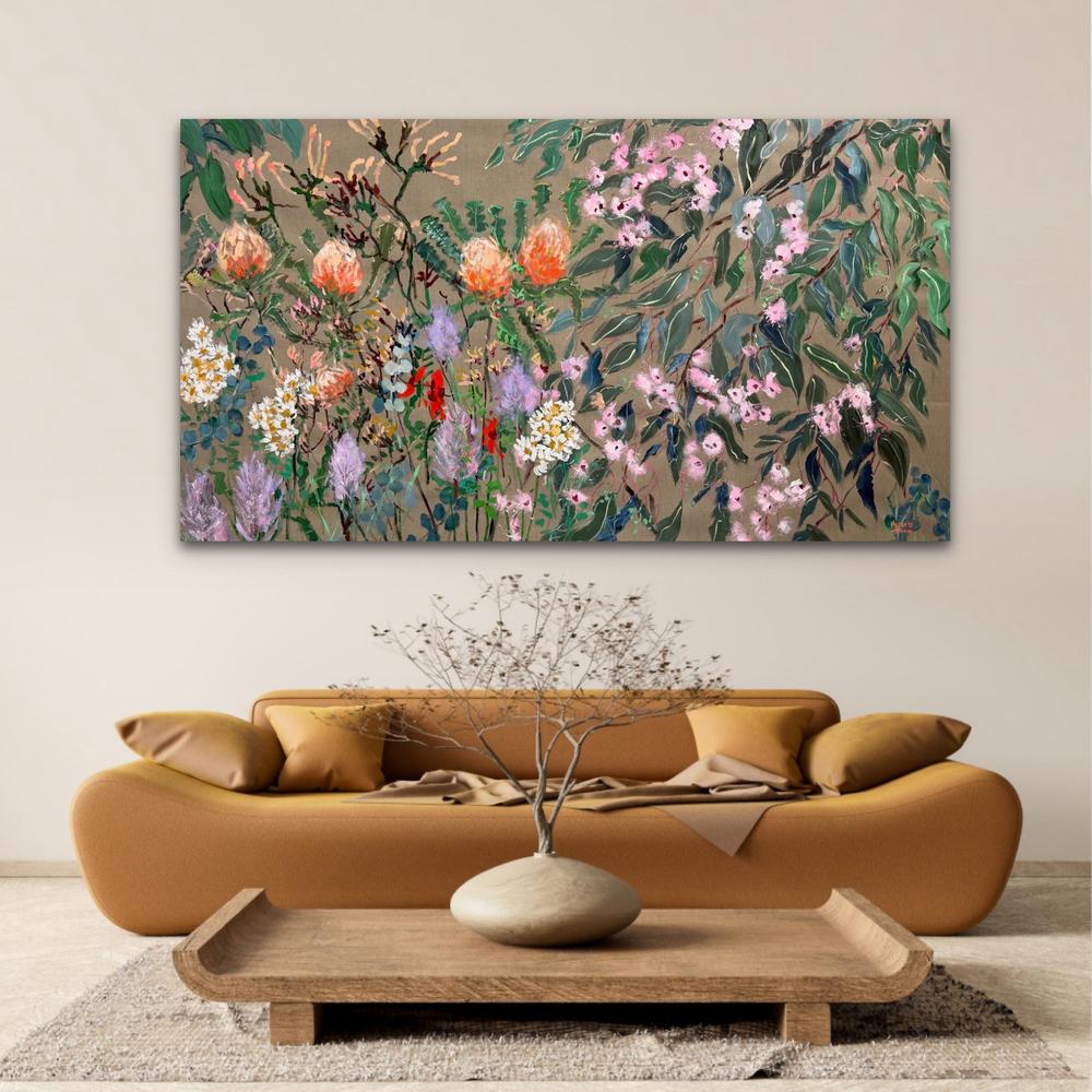 Wildflower Linen. Original hand-painted artwork by Meredith Howse.-by-Meredith Howse Original Art-original art-Gioia