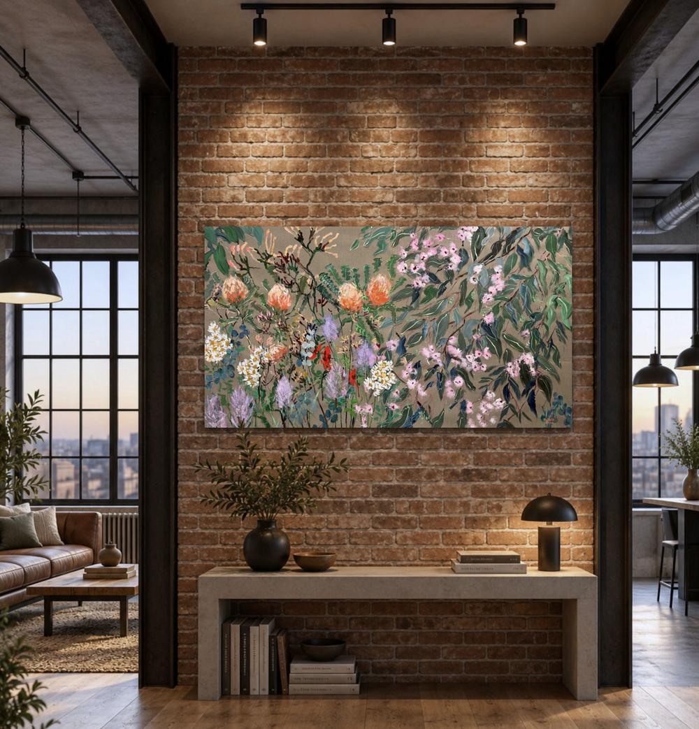 Wildflower Linen. Original hand-painted artwork by Meredith Howse.-by-Meredith Howse Original Art-original art-Gioia