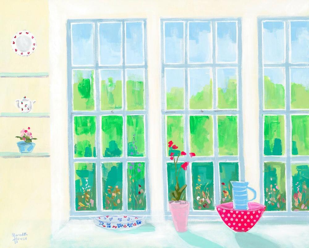 Willowvale Window. Original hand-painted artwork by Meredith Howse.-by-Meredith Howse-original art-Gioia