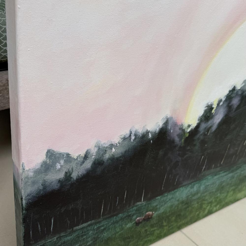 Wombats at first Light. Original hand-painted artwork by Meredith Howse.-by-Meredith Howse Original Art-original art-Gioia
