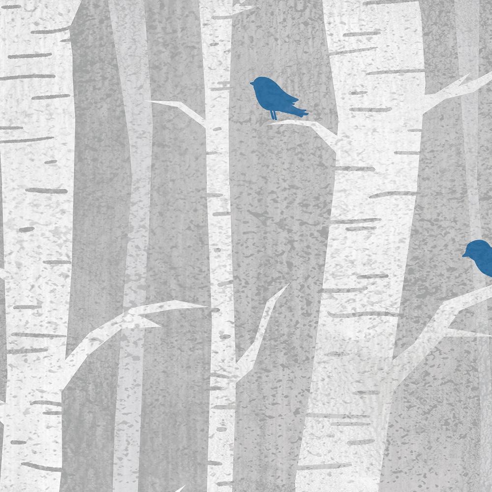 Woodland Wishes Pattern I Blue-wallpaper-eco-friendly-easy-removal-Laura Marshall-3