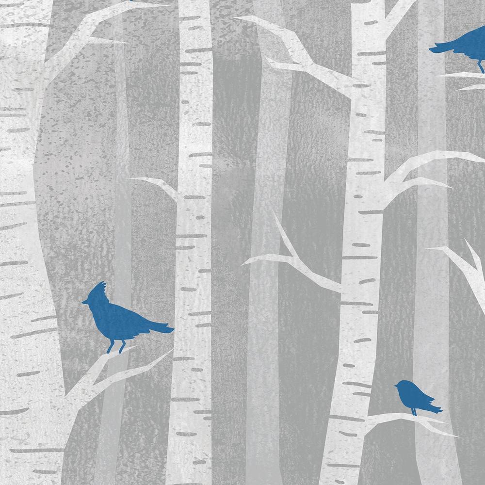 Woodland Wishes Pattern I Blue-wallpaper-eco-friendly-easy-removal-Laura Marshall-4
