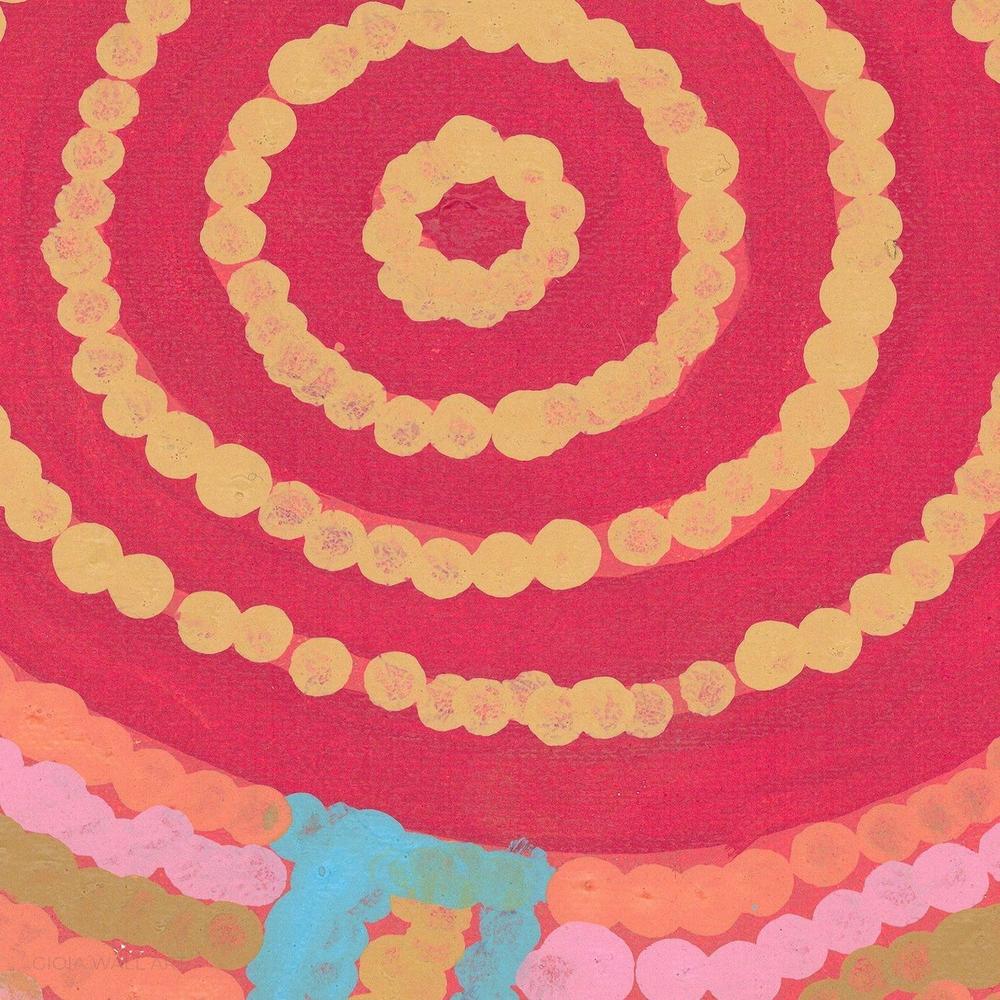 Worm Dreaming, Acrylic on Canvas, 94x100cm, By Khatija Possum , Original Artwork-by-Khatija Possum-original art-Gioia