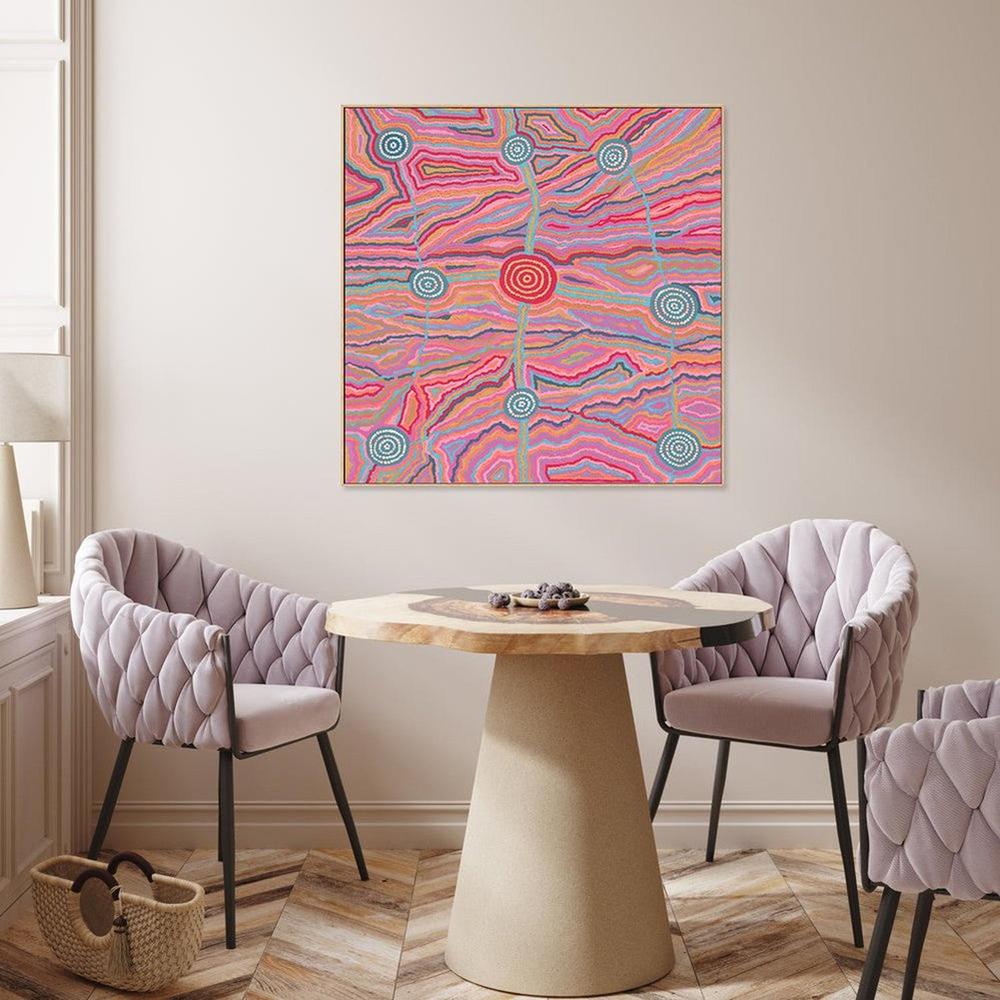 Worm Dreaming, Acrylic on Canvas, 94x100cm, By Khatija Possum , Original Artwork-by-Khatija Possum-original art-Gioia