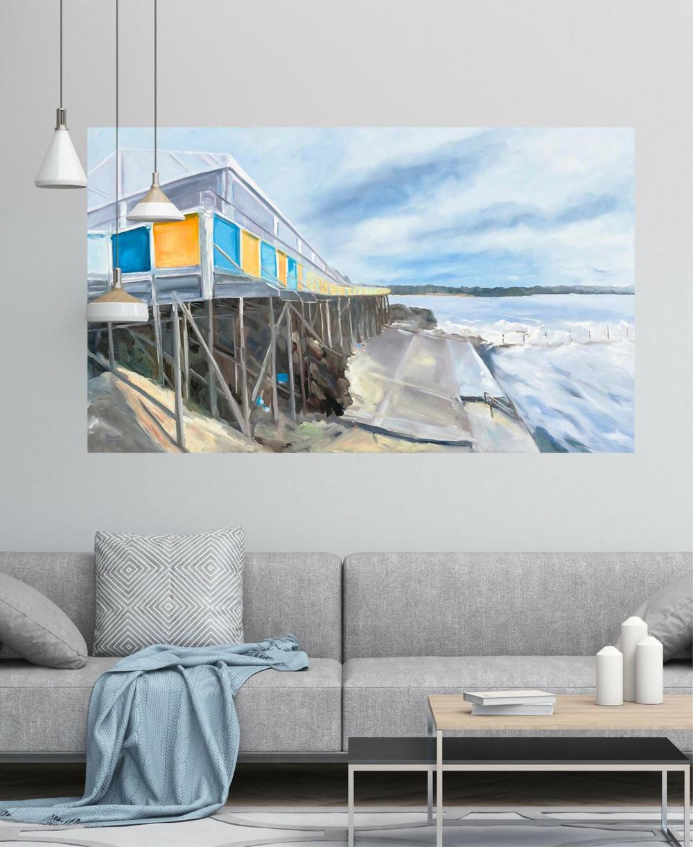 Wylie's At Coogee, Original Hand-Painted Canvas By Meredith Howse-by-Meredith Howse-original art-Gioia