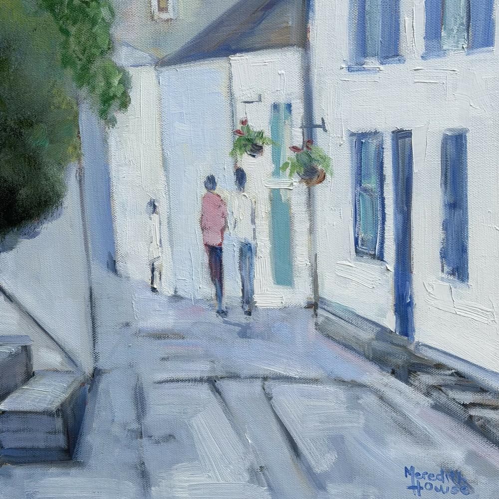 St Ives Fisherman Cottages. Original hand-painted artwork by Meredith Howse