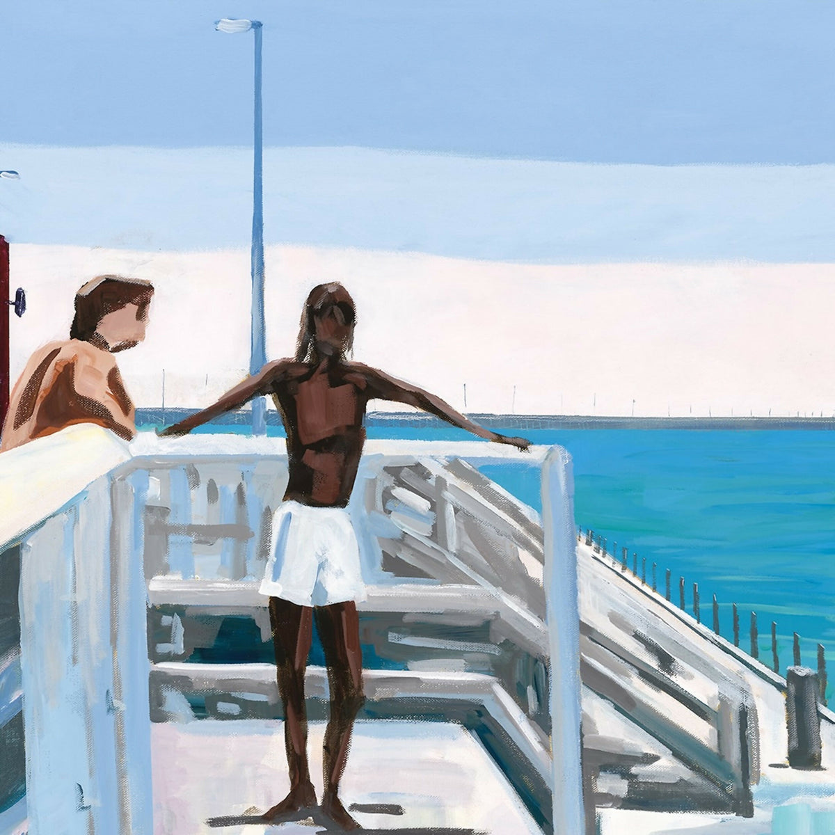 Into the Blue. Original hand-painted artwork by Meredith Howse.