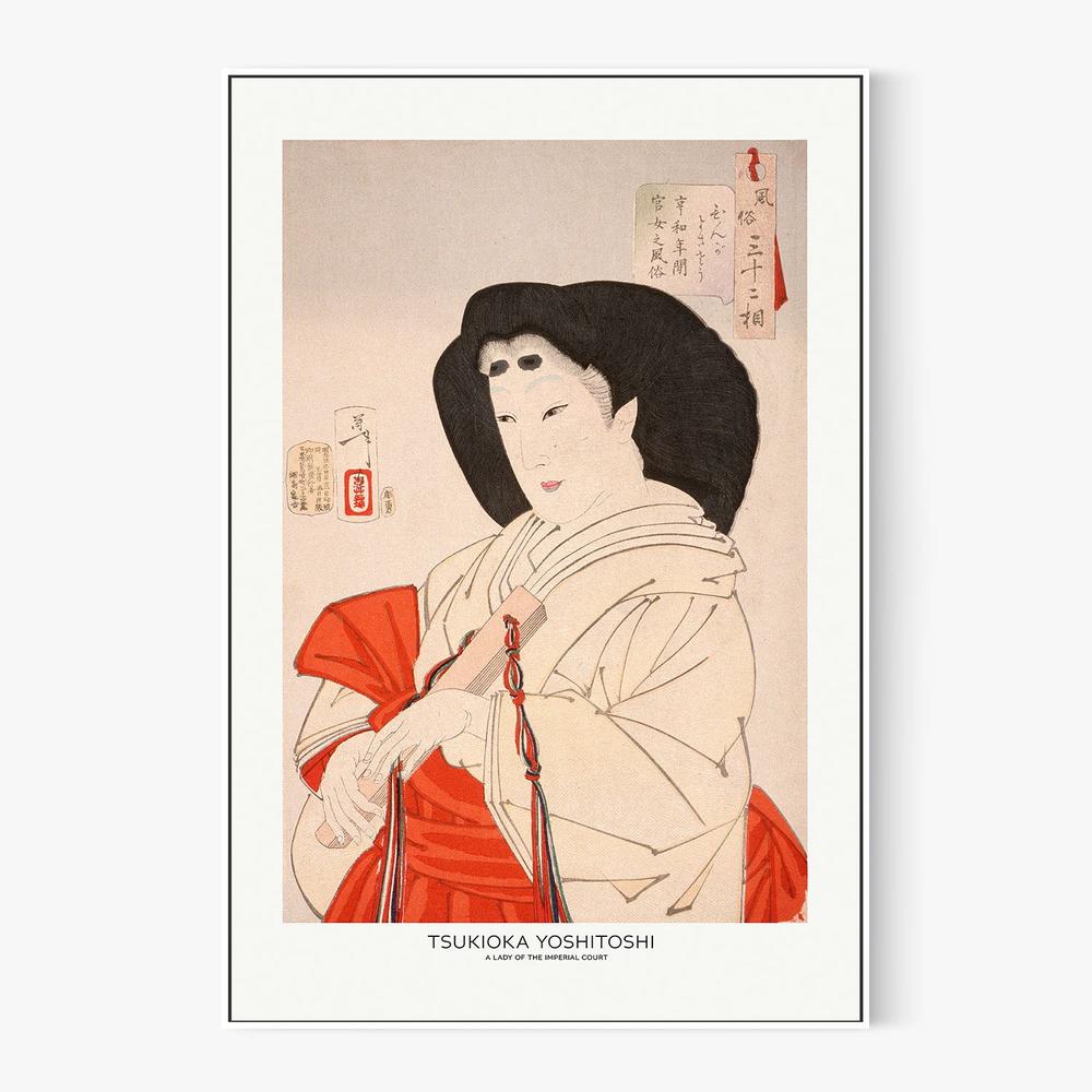 A Lady of the Imperial Court In the Kyōwa Period 1888-by-Tsukioka Yoshitoshi-wall-art-print-canvas-poster-framed-Gioia