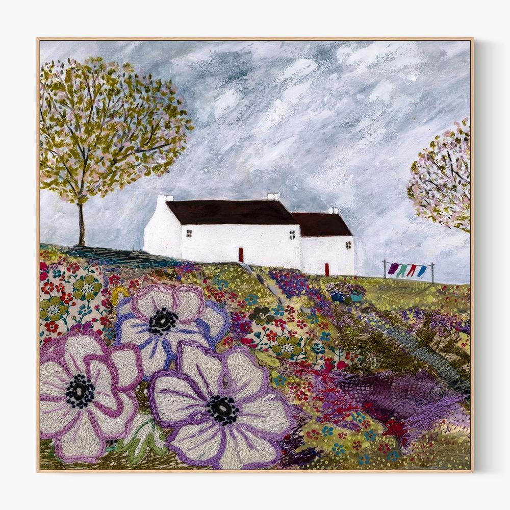 A summers washday-by-Louise O'Hara-wall-art-print-canvas-poster-framed-Gioia