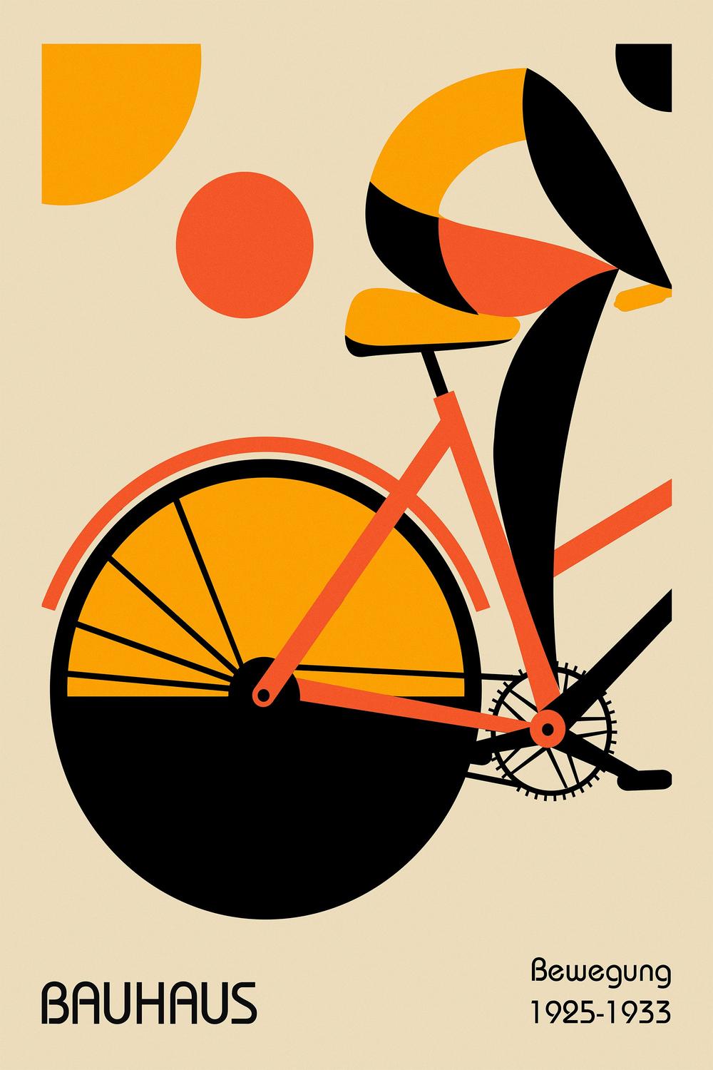 Abstract Bike Rider-by-Fadil Roze-wall-art-print-canvas-poster-framed-Gioia