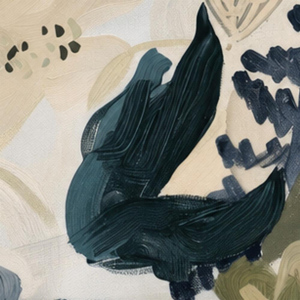 Abstract Blooms, Green and Blue-by-Stephanie Jeuffroy-wall-art-print-canvas-poster-framed-Gioia