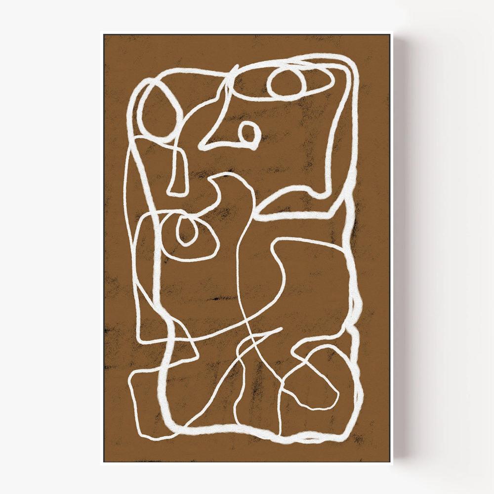 Abstract Brown Imagination-by-Sharyn Bursic-wall-art-print-canvas-poster-framed-Gioia