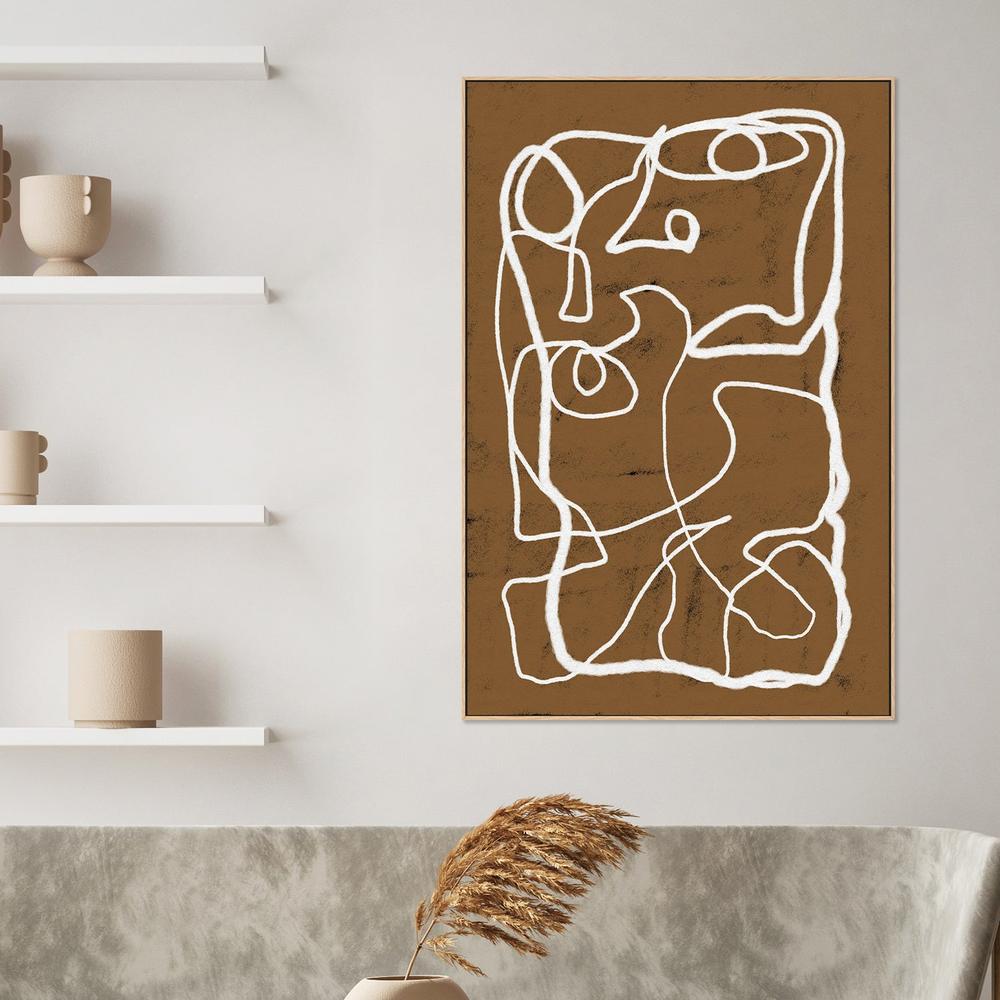 Abstract Brown Imagination-by-Sharyn Bursic-wall-art-print-canvas-poster-framed-Gioia