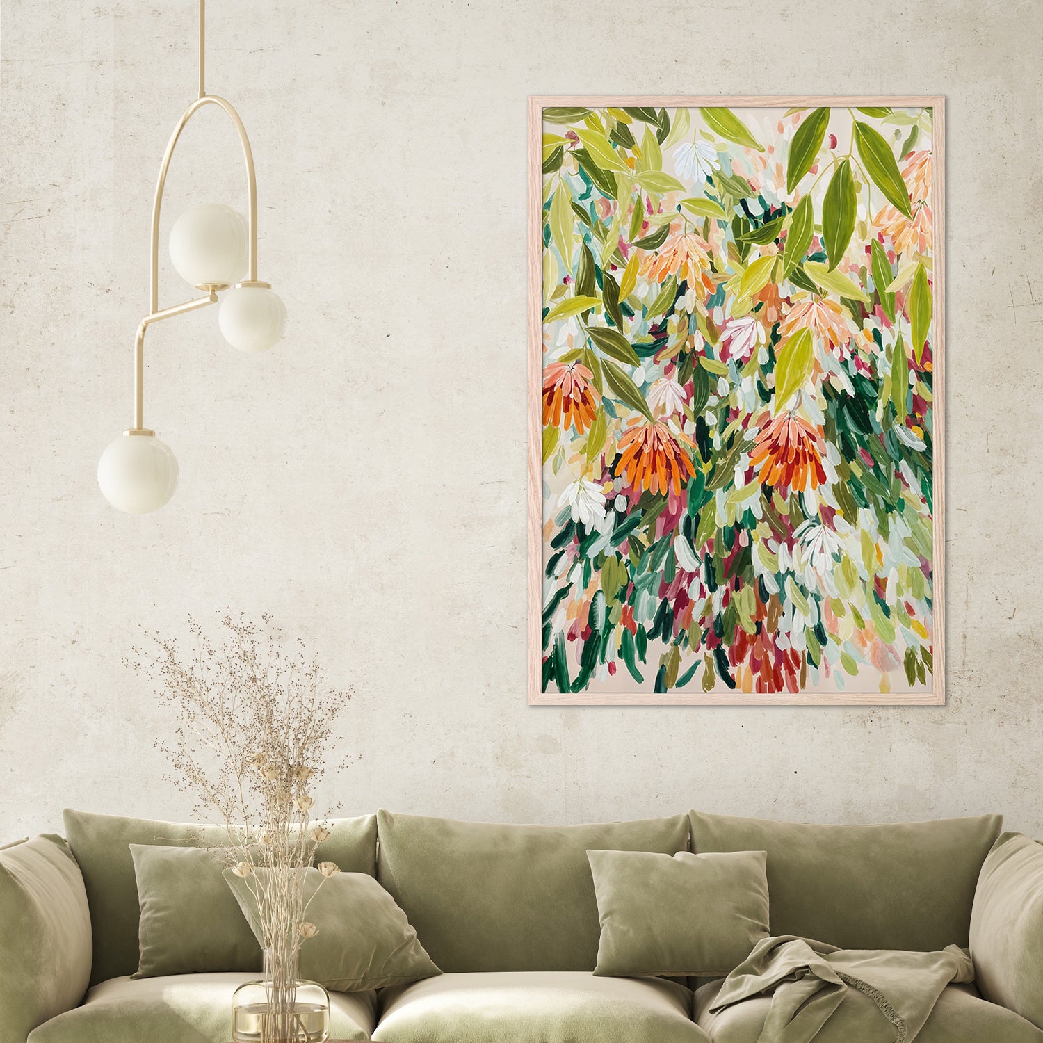 Abstract Floral Garden-by-Edie-wall-art-print-canvas-poster-framed-Gioia