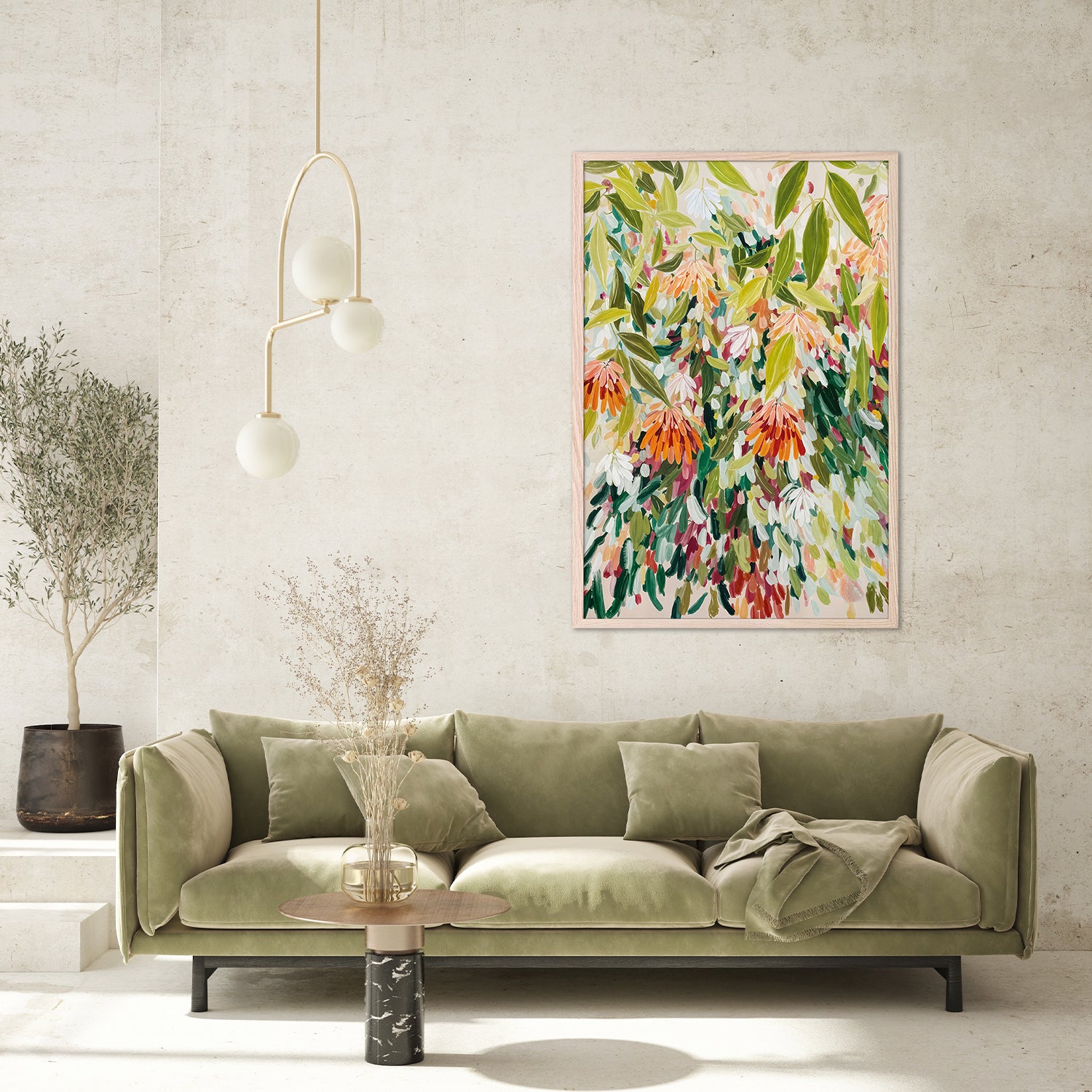 Abstract Floral Garden-by-Edie-wall-art-print-canvas-poster-framed-Gioia