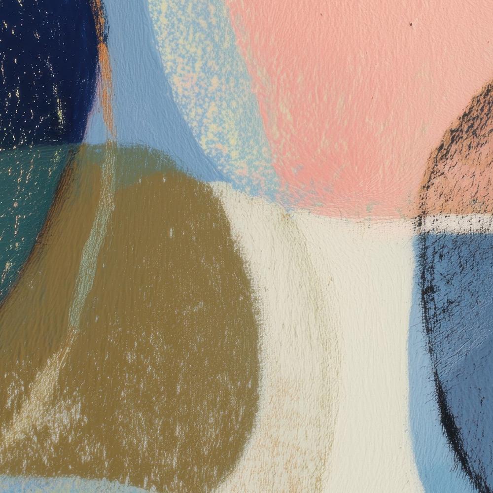 Abstract Geometric in Navy and Coral-by-Chromatic Storm Studio-wall-art-print-canvas-poster-framed-Gioia